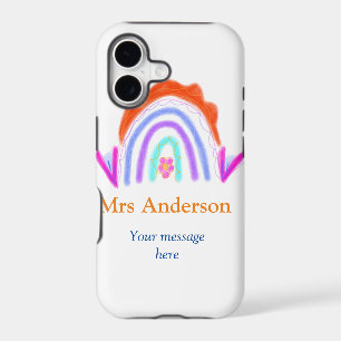 Your message e add text name rainbow teacher