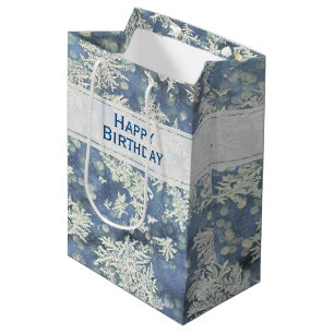 Your Message:  Frozen Frost Abstract Photo - Bokeh Medium Gift Bag