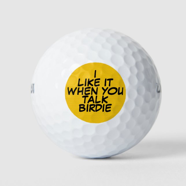 Your Message Fun Retro Comic Book Golf Balls (Front)