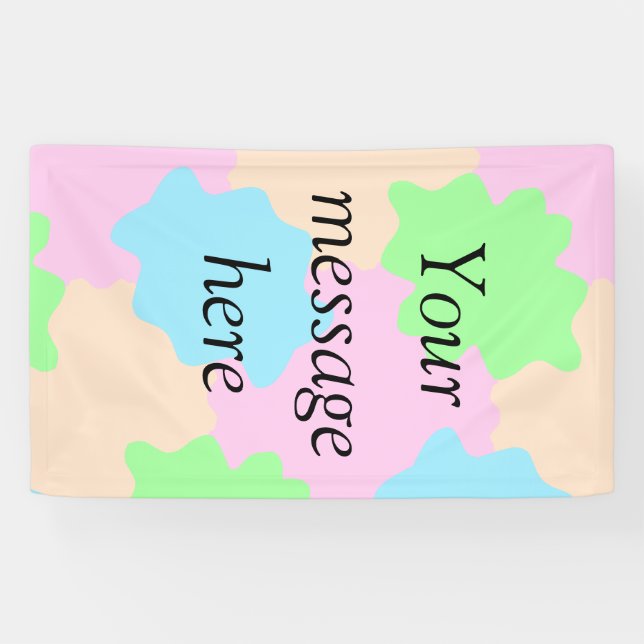 Your message here add text name boho colourful rus banner (Horizontal)