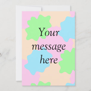 Your message here add text name boho colourful rus holiday card