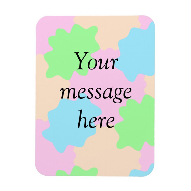 Your message here add text name boho colourful rus magnet (Vertical)