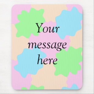 Your message here add text name boho colourful rus mouse mat