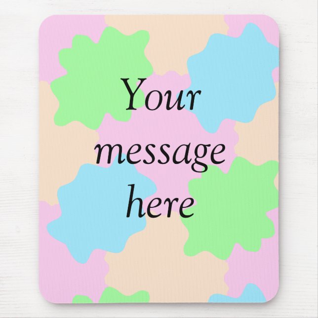 Your message here add text name boho colourful rus mouse mat (Front)