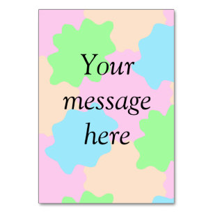 Your message here add text name boho colourful rus table number
