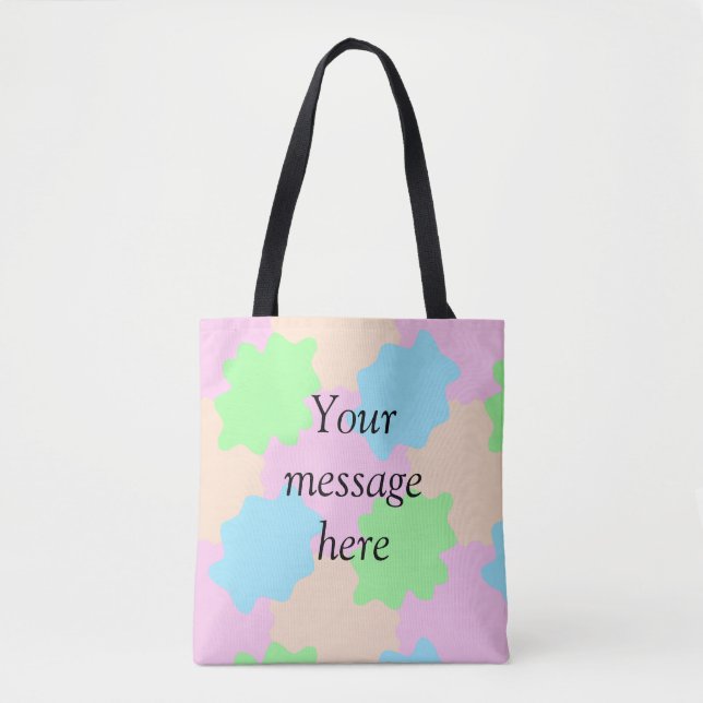 Your message here add text name boho colourful rus tote bag (Front)