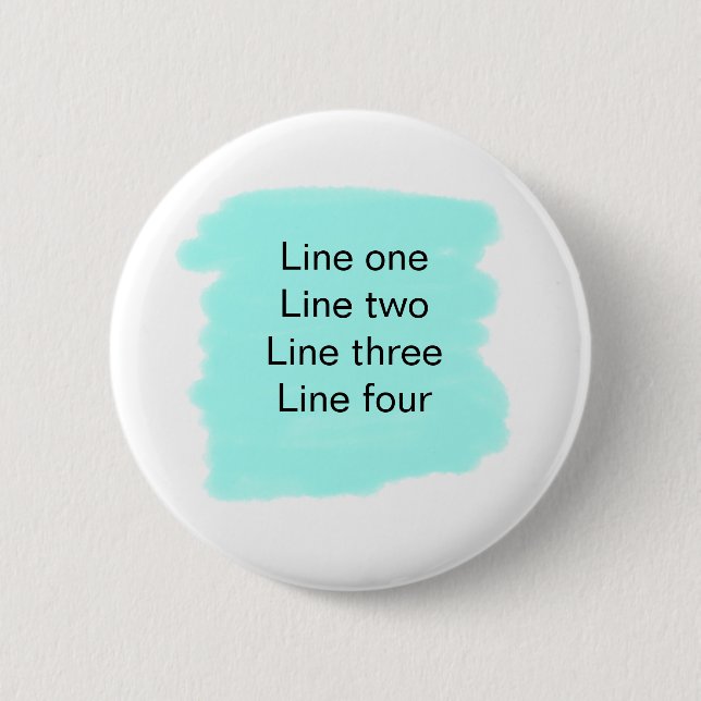 Your message here add text name monogram green  6 cm round badge (Front)