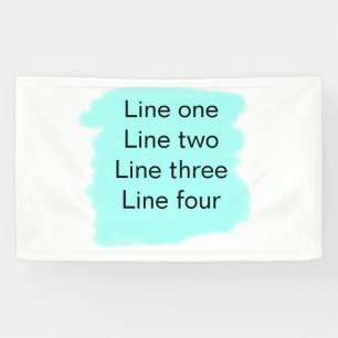 Your message here add text name monogram green banner