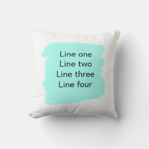Your message here add text name monogram green cushion