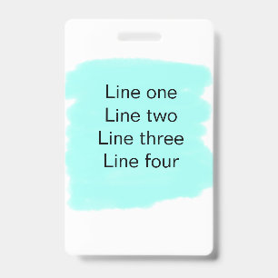 Your message here add text name monogram green ID badge