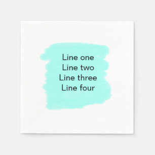 Your message here add text name monogram green napkin