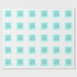 Your message here add text name monogram green wrapping paper