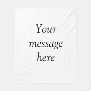 Your message here add text name monogram image quo fleece blanket