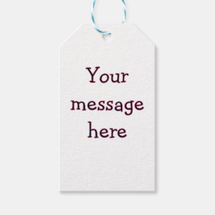 Your message here add text name monogram image quo gift tags