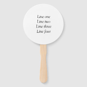 Your message here add text name monogram image quo hand fan