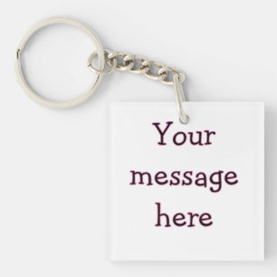 Your message here add text name monogram image quo key ring