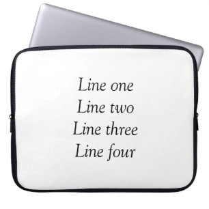 Your message here add text name monogram image quo laptop sleeve