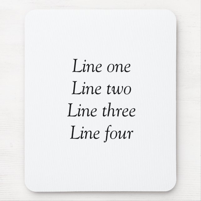 Your message here add text name monogram image quo mouse mat (Front)