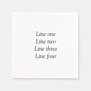 Your message here add text name monogram image quo napkin