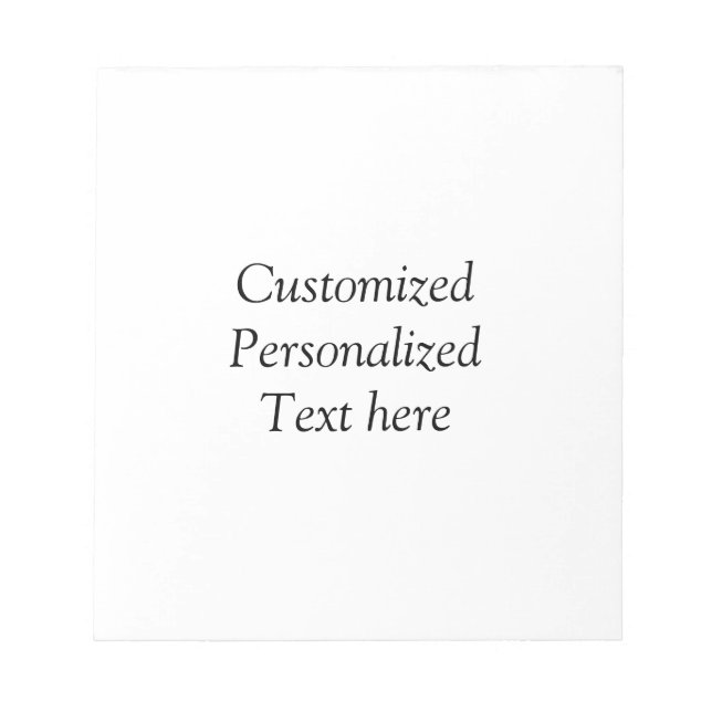 Your message here add text name monogram image quo notepad (Front)