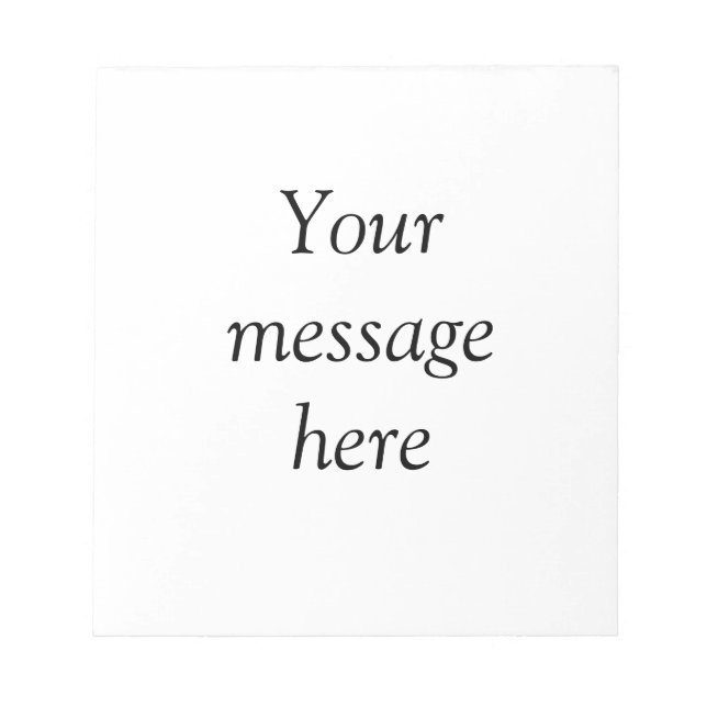 Your message here add text name monogram image quo notepad (Front)