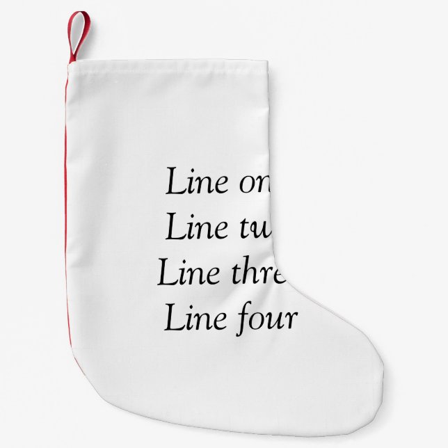 Your message here add text name monogram image quo small christmas stocking (Front)