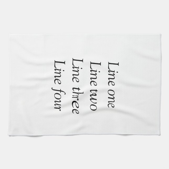 Your message here add text name monogram image quo tea towel (Horizontal)