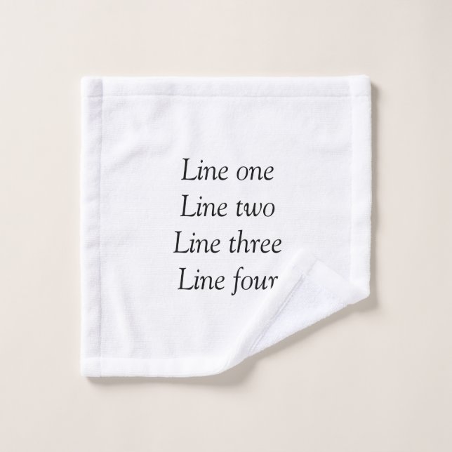 Your message here add text name monogram image quo wash cloth (Wash Cloth)