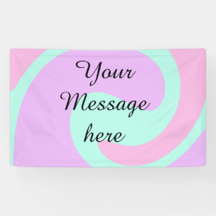 Your message here add text name monogram pink past banner