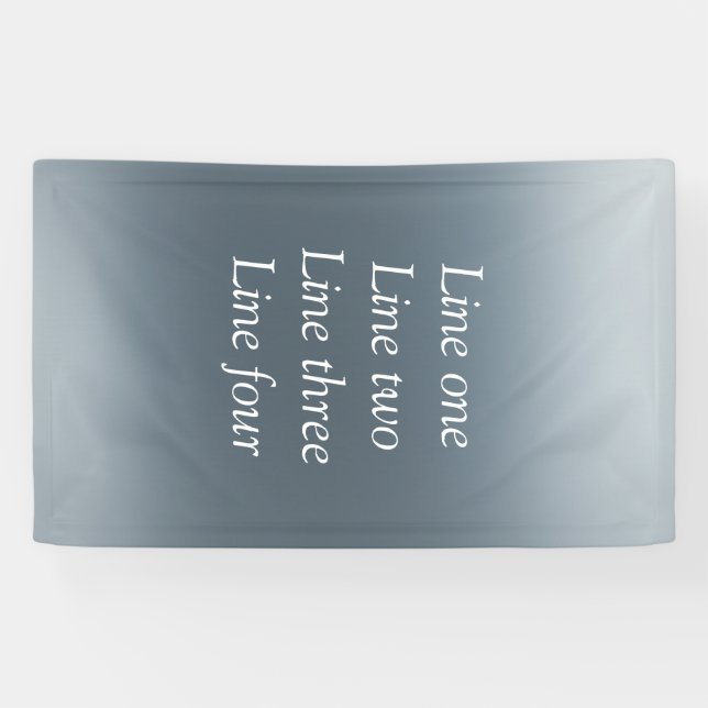 Your message here gray blue metallic background te banner (Horizontal)