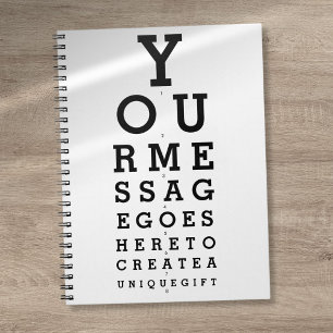 Your Message Optician Chart Fun Notebook