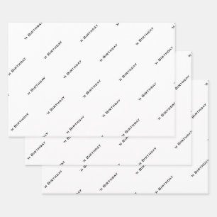 Your Message Pattern All-over Print - Black/White Wrapping Paper Sheet