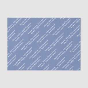 Your Message Pattern - All-over Print - Blue/White Tissue Paper