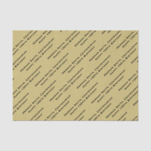 Your Message Pattern All-over Print - Gold/Black Tissue Paper