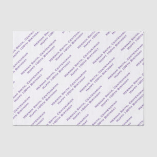 Your Message Pattern All-over Print - Purple/White Tissue Paper