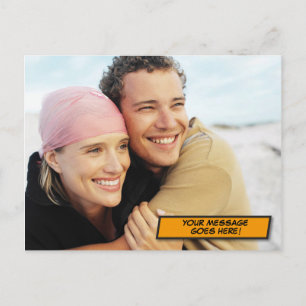 Your Message Photo Fun Retro Comic Book Pop Art Postcard