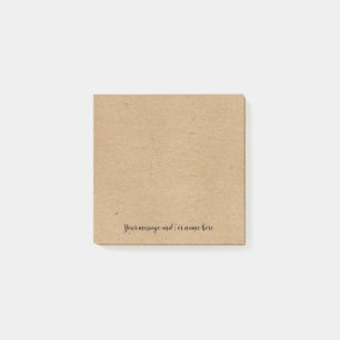 Your Message Rustic Kraft Paper Style Post-it Notes