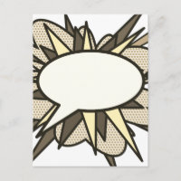 Your Message Speech Bubble Fun Retro Comic Book