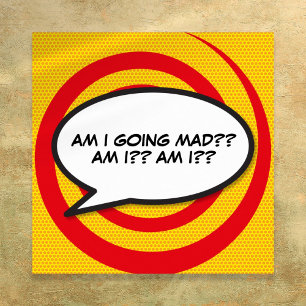 Your Message Speech Bubble Fun Retro Comic Book Poster