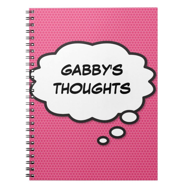 Your Message Thought Bubble Fun Retro Comic Book (Front)