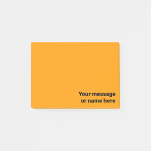 Your Message Vibrant Bright Bold Orange Post-it Notes