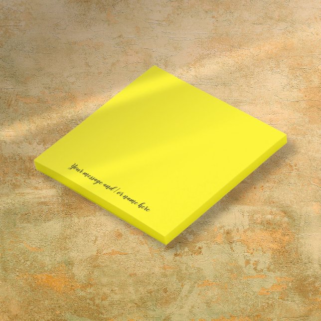 Your Message Vibrant Bright Yellow Post-it Notes (Your Message Vibrant Bright Yellow Post-it Notes)