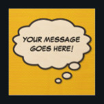 Your MessageThink Bubble Fun Retro Comic Book Pop Wood Wall Art<br><div class="desc">Customise with your name or message to create a unique gift. A fun,  cool and trendy retro comic book pop art-inspired design that puts the wham,  zap,  pow into your day. The perfect gift for superheroes,  your friends,  family or as a treat to yourself. Designed by ComicBookPop© at www.zazzle.com/comicbookpop*</div>