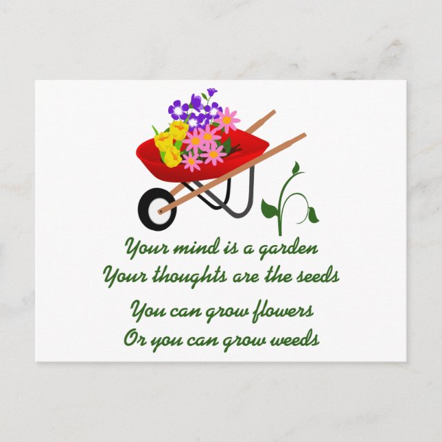 Your Mind is a Garden Postcard (Front)