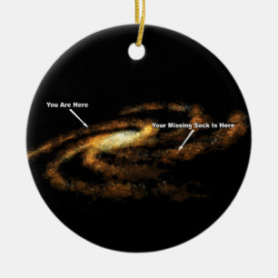 Your Missing Sock Is Here Milky Way Galaxy Ceramic Tree Decoration