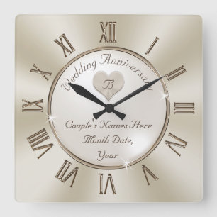Your Monogram and Personalised Anniversary Clock