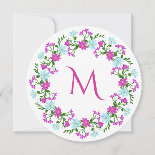 Your Monogram in a Flower Frame custom invitations