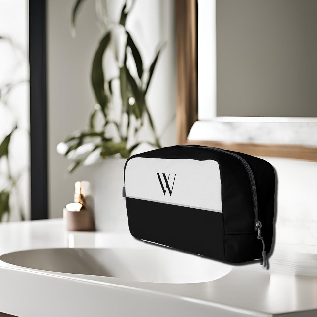 Your monogram in black&white   dopp kit (Creator Uploaded)