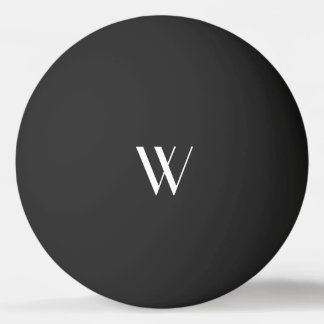 Your monogram in black&white ping pong ball