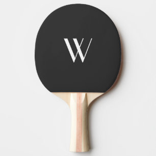 Your monogram in black&white ping pong paddle
